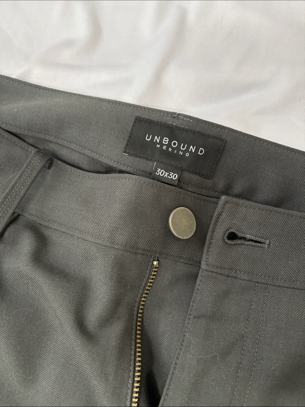 UNBOUND MERINO wool Men's Dark Gray Dress Pants